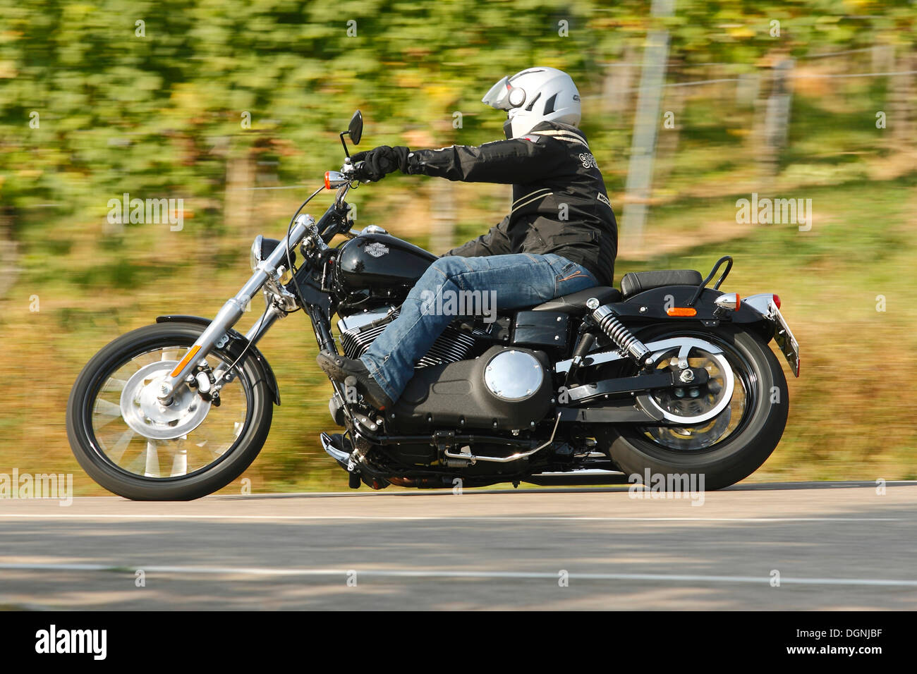 Harley Davidson Wide Glide Banque D'Images