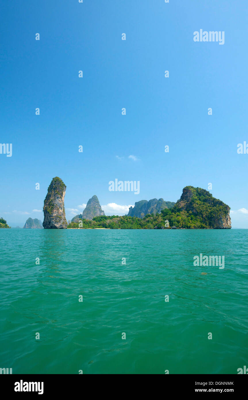 La baie de Phang Nga, Thailande, Asie Banque D'Images