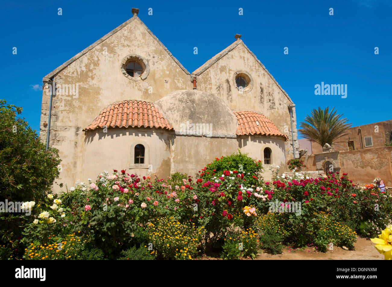 Moni monastère d'Arkadi, Crète, Grèce, Europe Banque D'Images