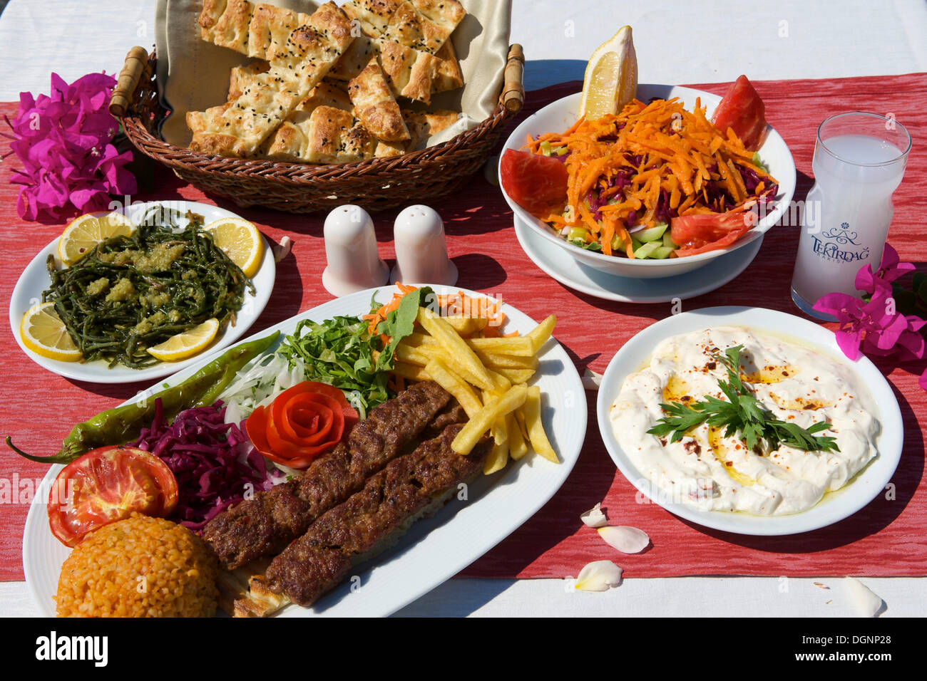 Repas turc typique, Turquie Banque D'Images