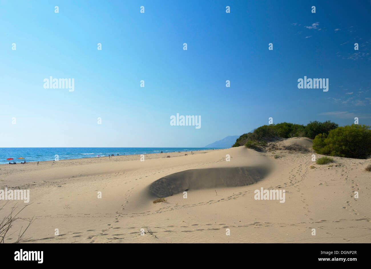 Plage de sable de Patara, côte sud, Turquie Banque D'Images