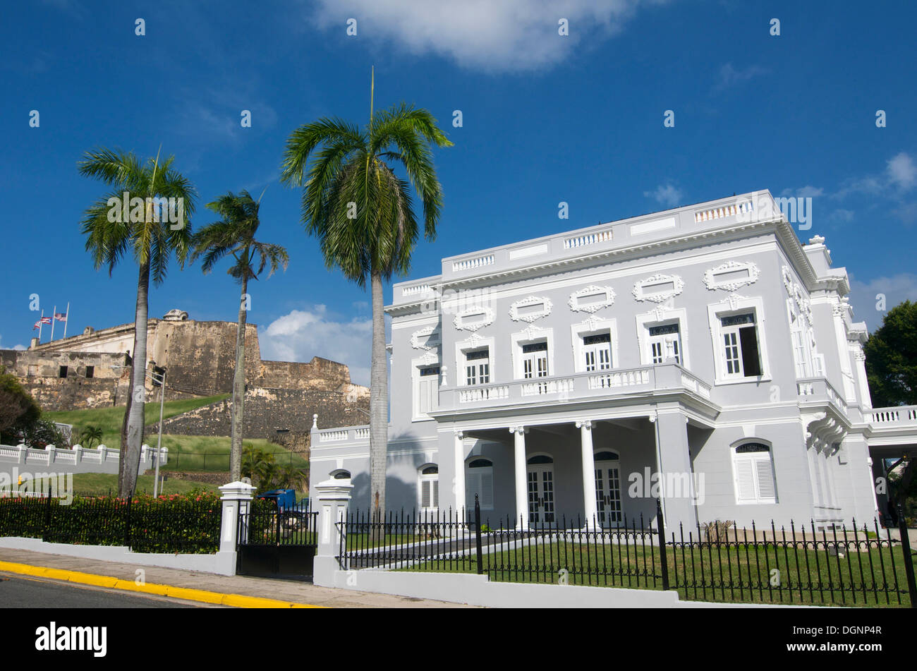 Centre d'accueil du Département d'Etat, vieille ville, San Juan, Puerto Rico, des Caraïbes Banque D'Images