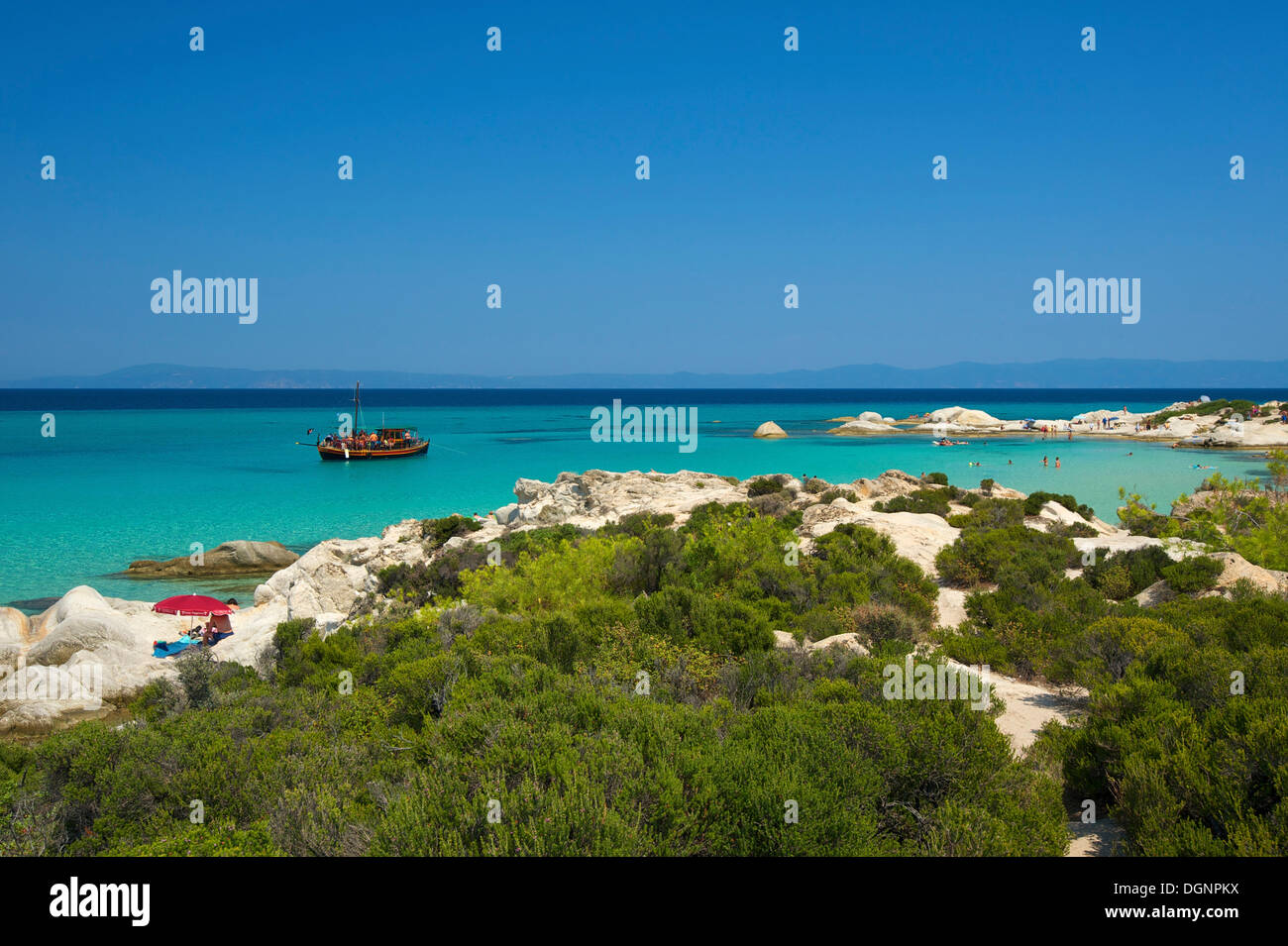 Portokali Beach, Kavourotypes, Sithonia, Halkidiki, Grèce Banque D'Images