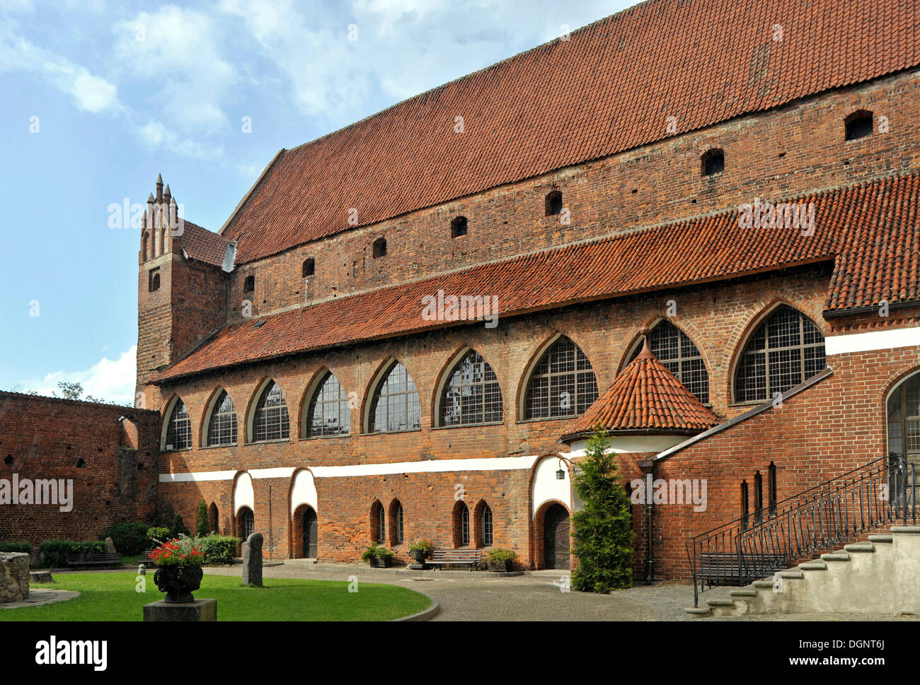 Cour de la Bishop's Castle, Allenstein, Olsztyn, Pologne, Mazurie, Europe Banque D'Images