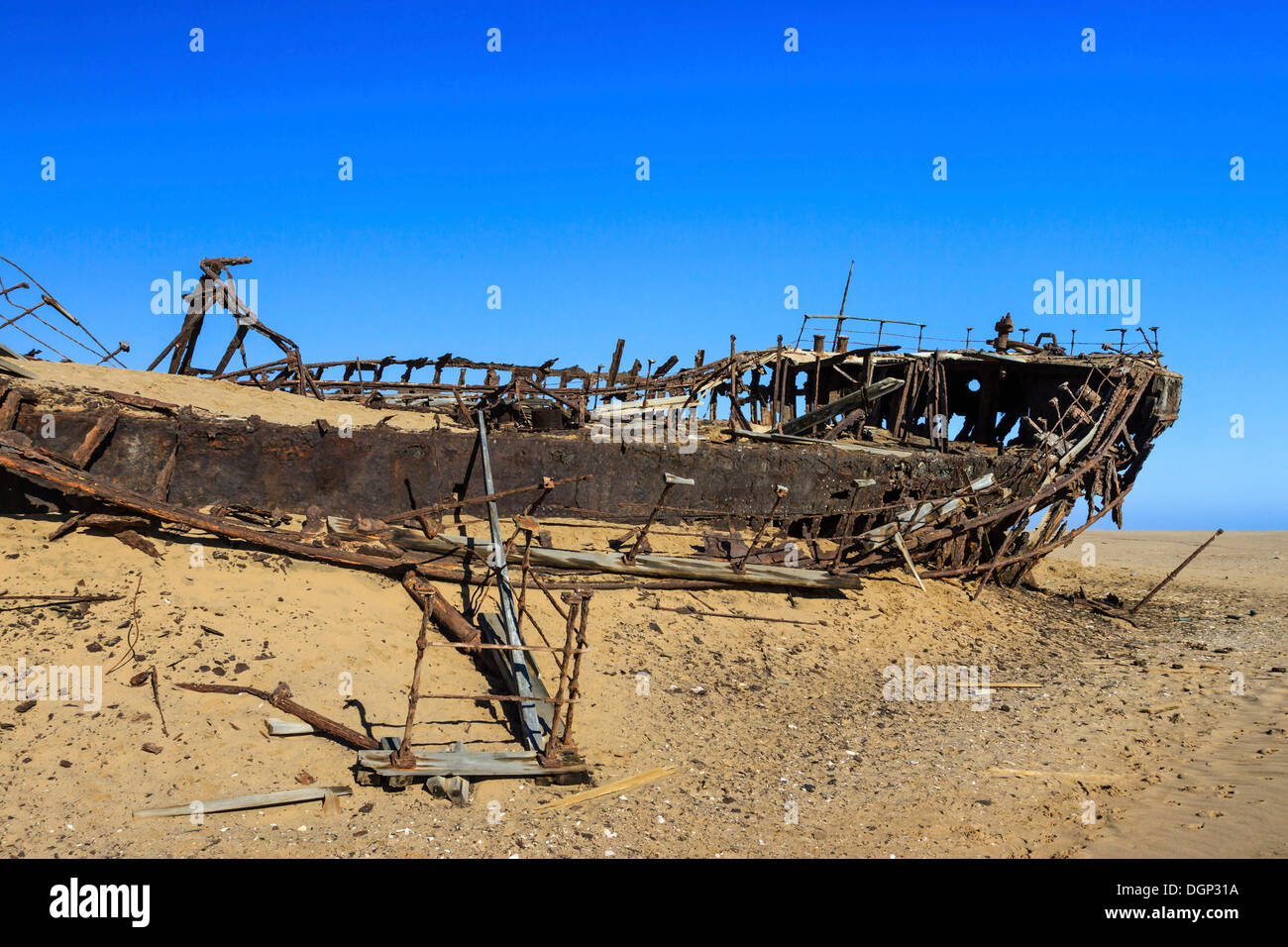 Eduard Bohlen Naufrage, Désert du Namib, Namib-Naukluft National Park, Namibie, Afrique Banque D'Images