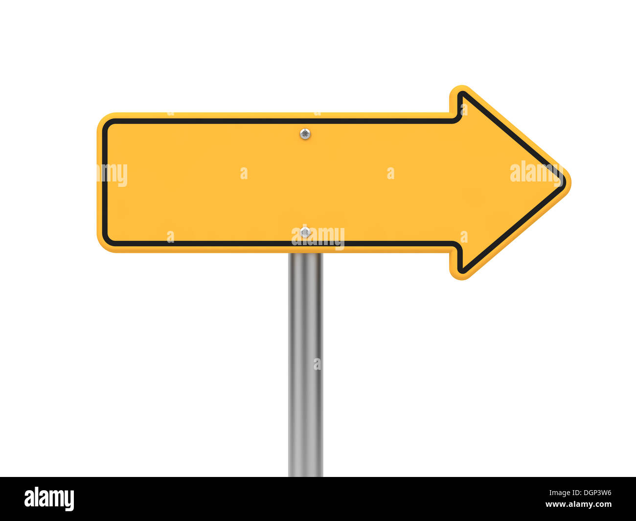Flèche directionnelle Panneau routier. Banque D'Images