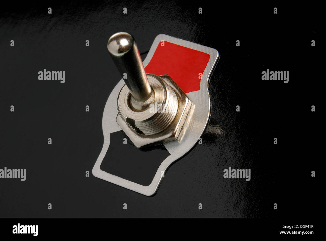 Le commutateur à bascule, sans étiquette, image symbolique Banque D'Images