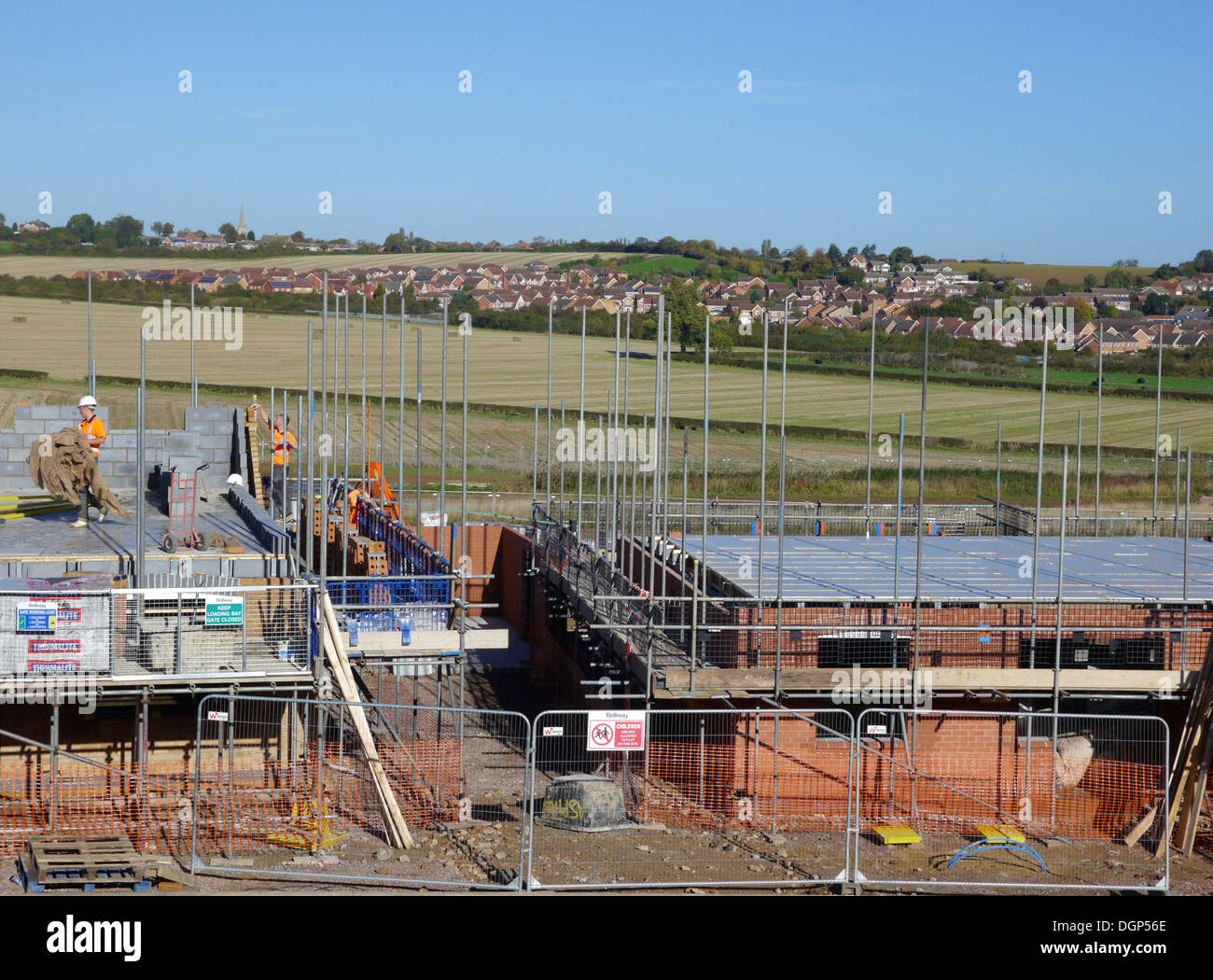 La construction de maisons, Grantham, Lincolnshire Banque D'Images