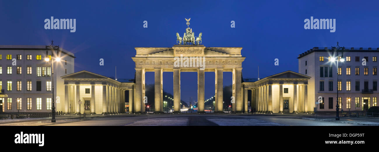 Porte de Brandebourg, Pariser Platz, Mitte, Berlin, Allemagne, Europa Banque D'Images