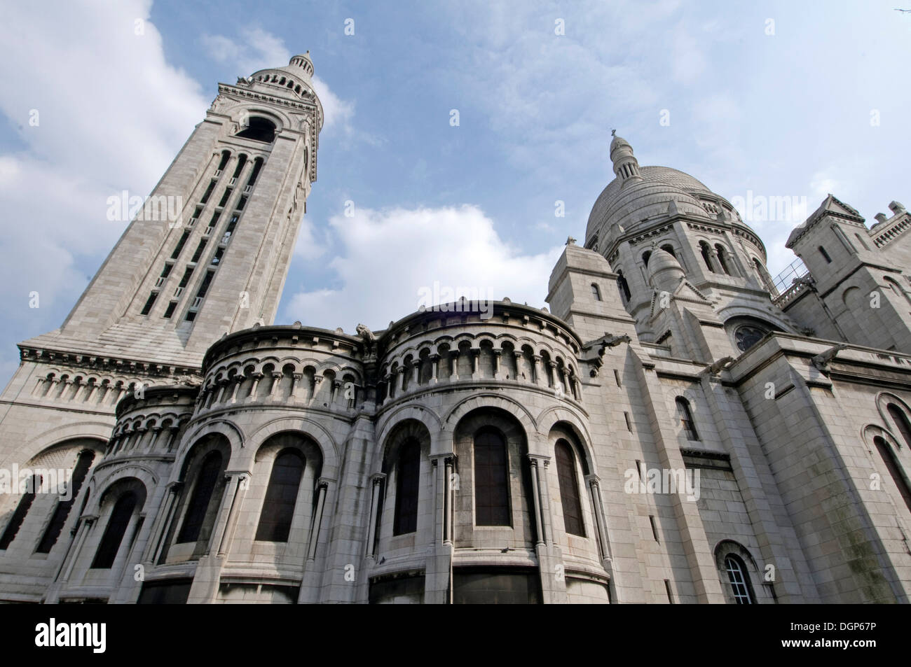 La basilique du Sacré-Cœur à Montmartre, Paris, France Banque D'Images