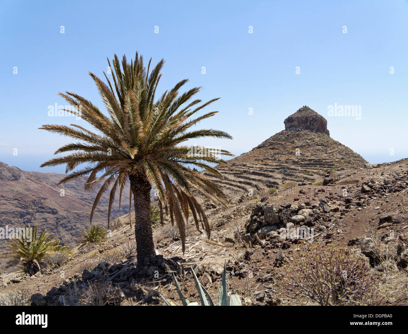 Roque del Sombrero près de San Sebastian, La Gomera, Canary Islands, Spain, Europe Banque D'Images