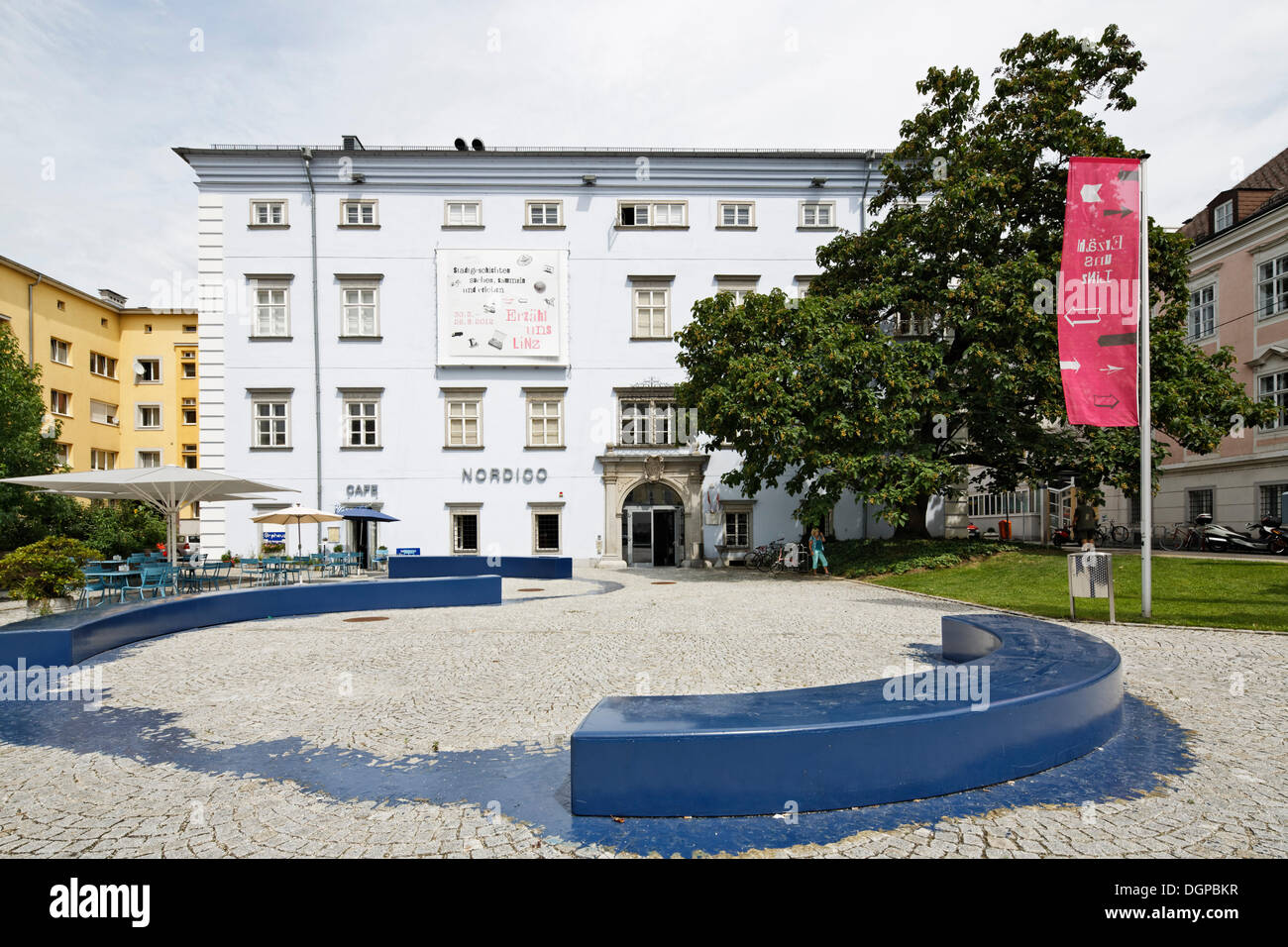 Nordico Museum de la ville et le parvis, Linz, Haute Autriche, Autriche, Europe, PublicGround Banque D'Images