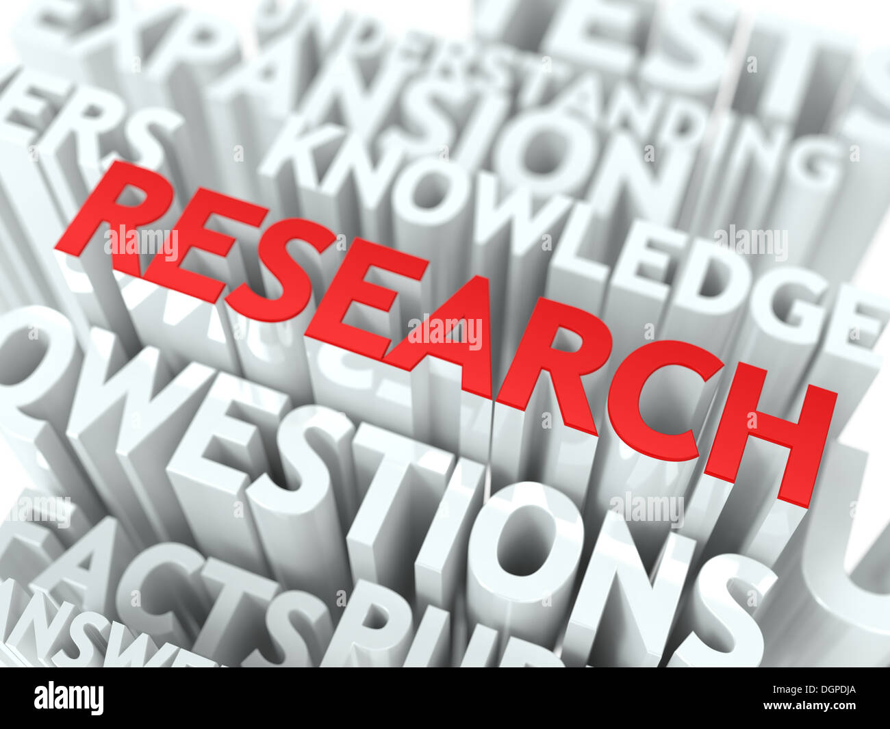 L'expérience de recherche du Design. Banque D'Images