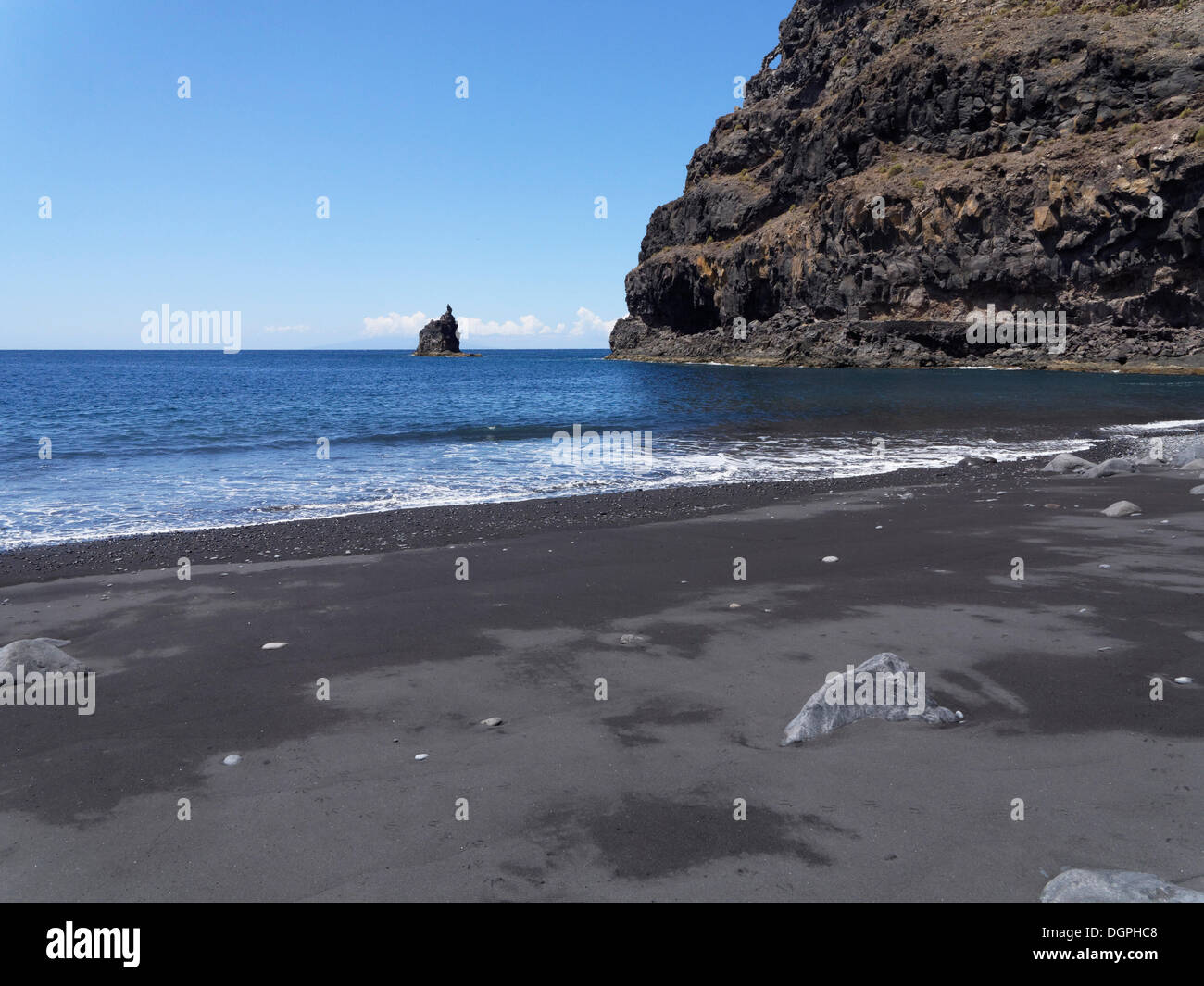 La plage Playa de Iguala, Vallehermoso, La Gomera, Canary Islands, Spain, Europe, La Gomera, Vallehermoso, La Gomera Banque D'Images