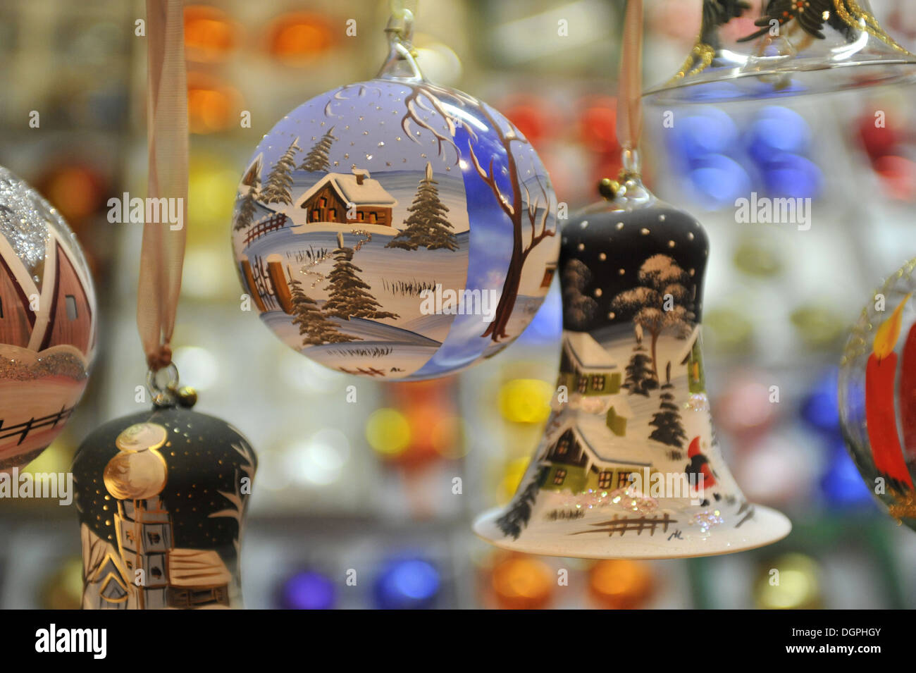 Au marché de Noël Décoration d'arbre Banque D'Images