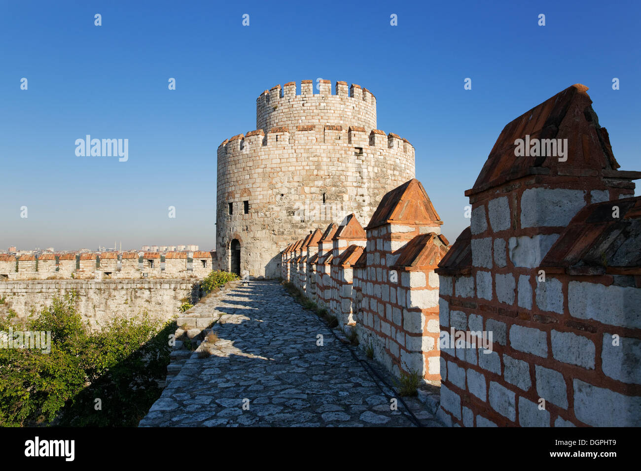 La tour au trésor, Château Yedikule Yedikule ou forteresse, Forteresse des sept tours, murs, Theodosan Yedikule, Istanbul Banque D'Images