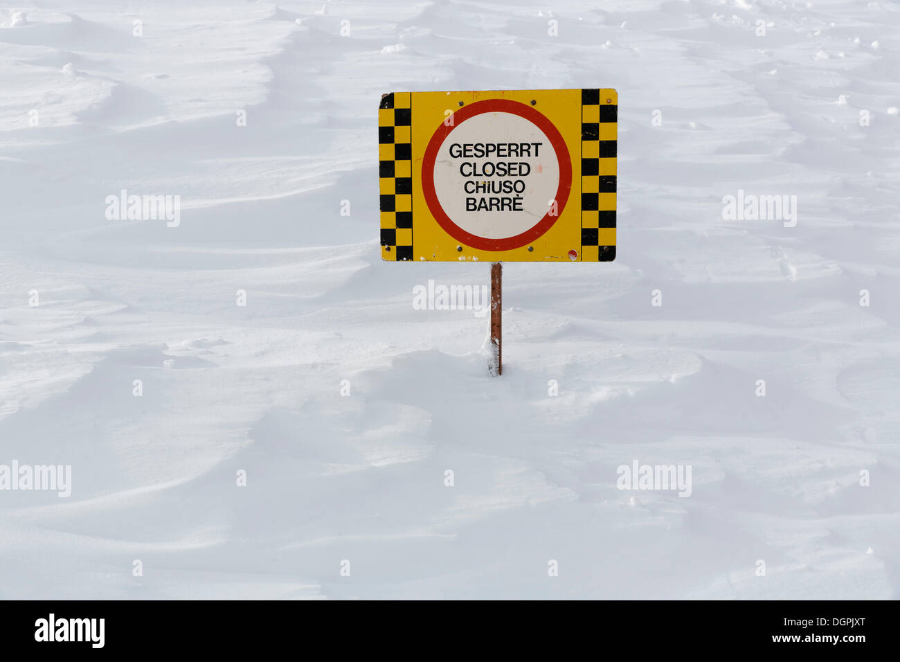 Signe clos dans une station de ski de Nassfeld Hermagor,,, Carinthie, Autriche Banque D'Images