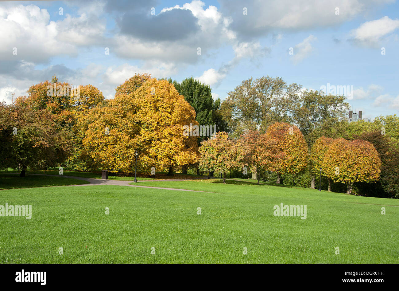 Changer les couleurs à l'automne sur Primrose Hill, Londres. Banque D'Images