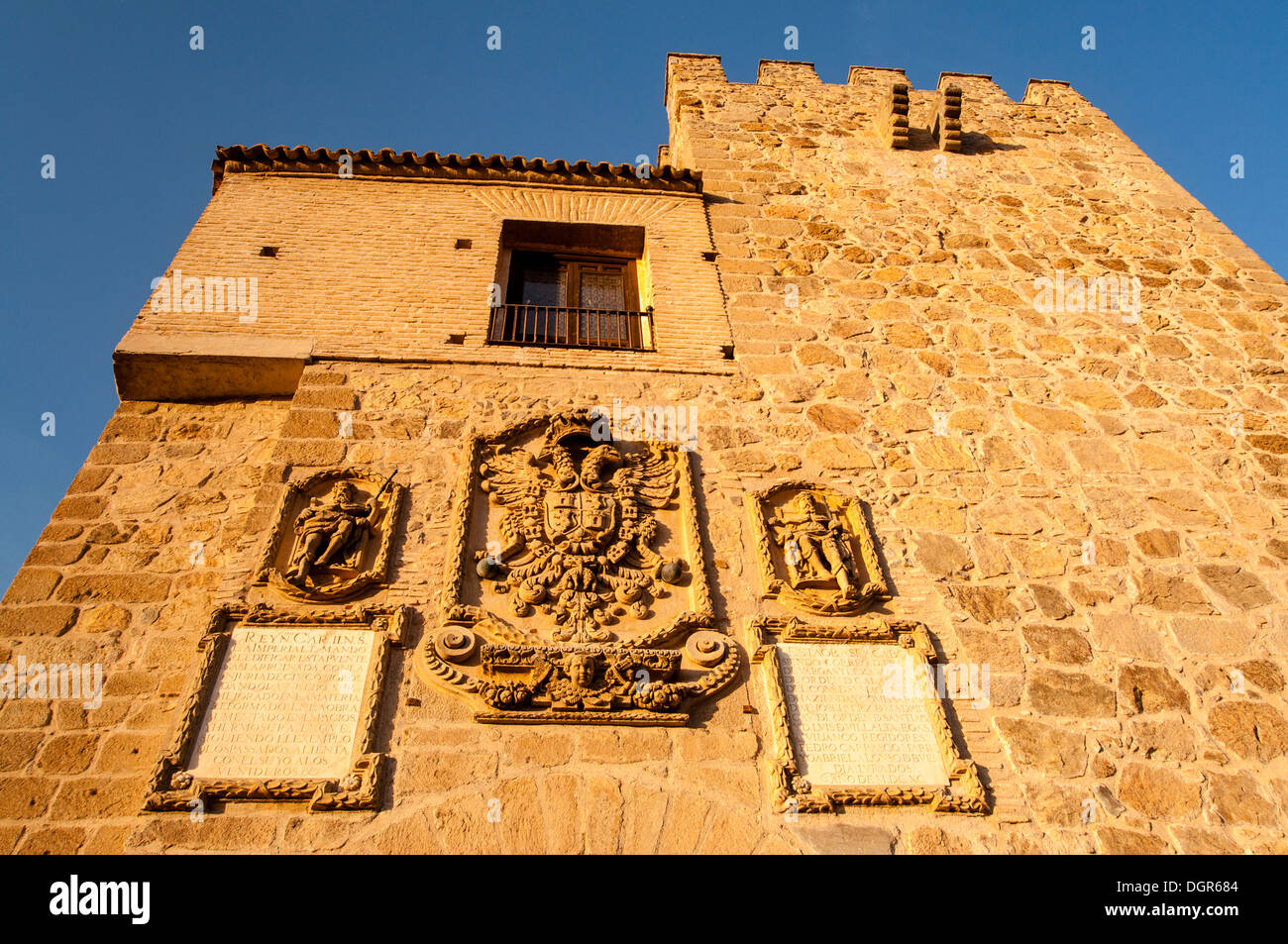 Intérieur Torreón del Puente de San Martin, Tolède, Castille la Manche, Espagne Banque D'Images