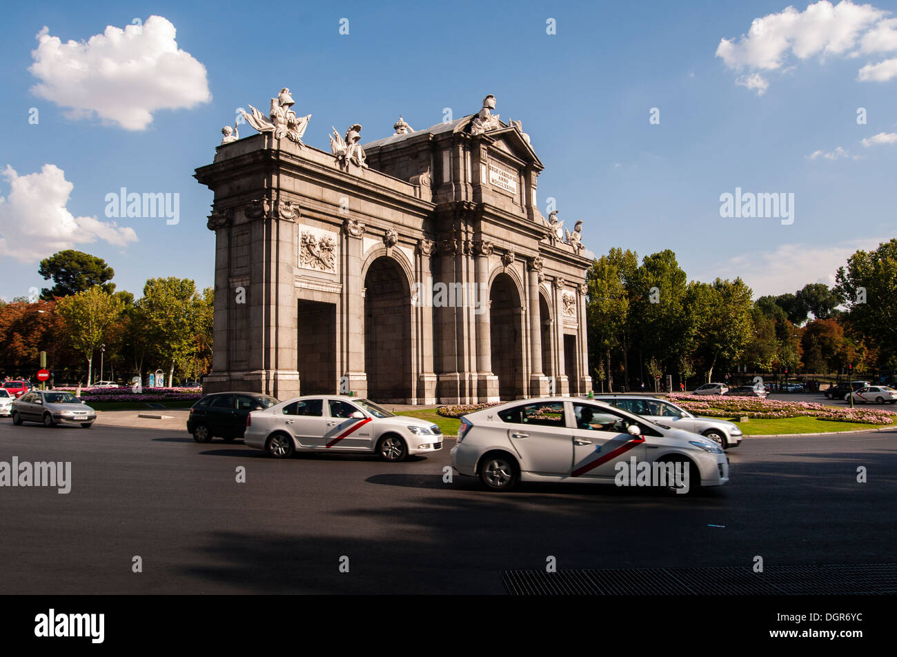 La Puerta de Alcalá, Plaza de la Independencia, Madrid, España Banque D'Images