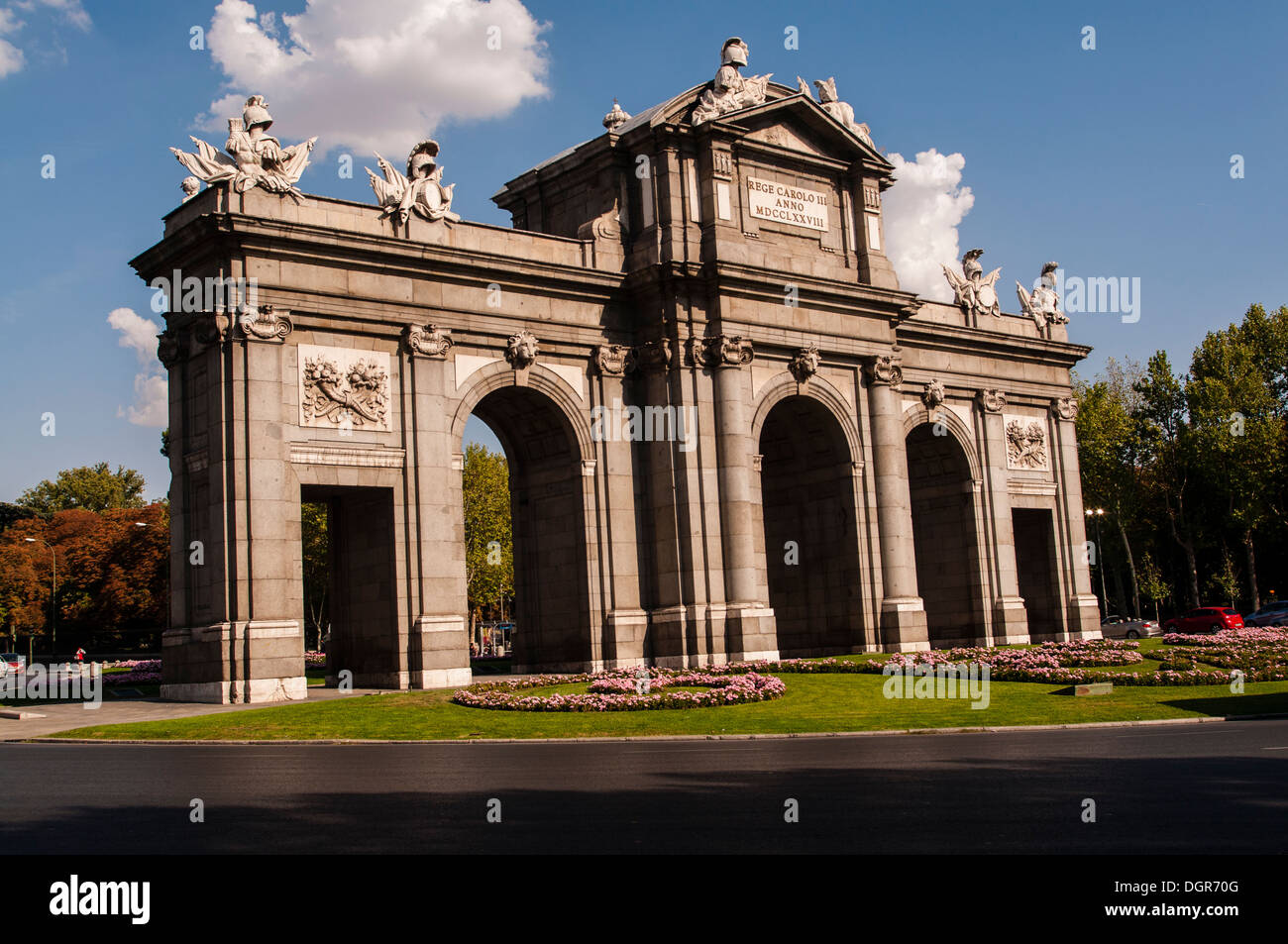 La Puerta de Alcalá, Plaza de la Independencia, Madrid, España Banque D'Images