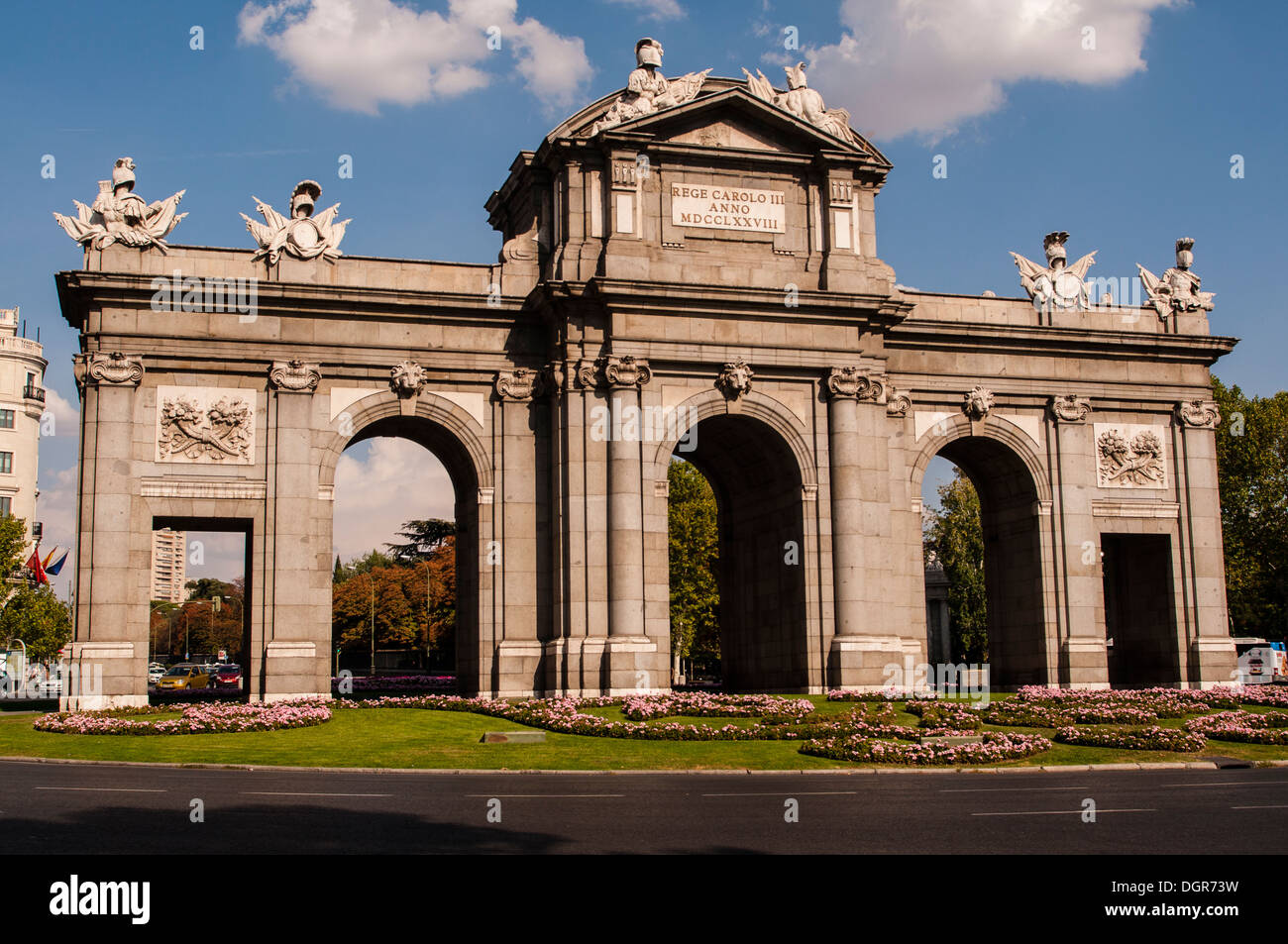 La Puerta de Alcalá, Plaza de la Independencia, Madrid, España Banque D'Images