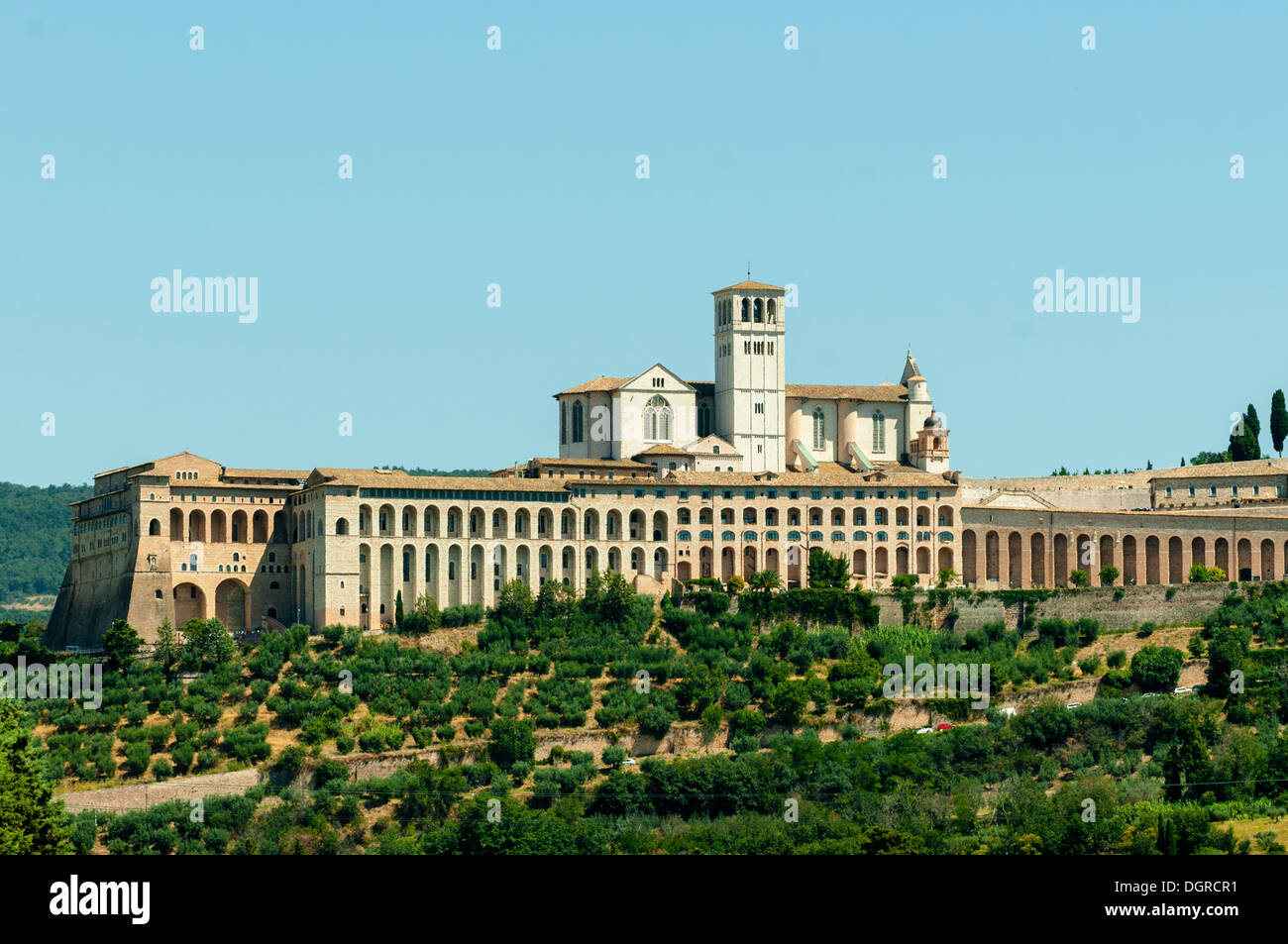 Basilica di San Francesco, Assise, Ombrie, Italie Banque D'Images