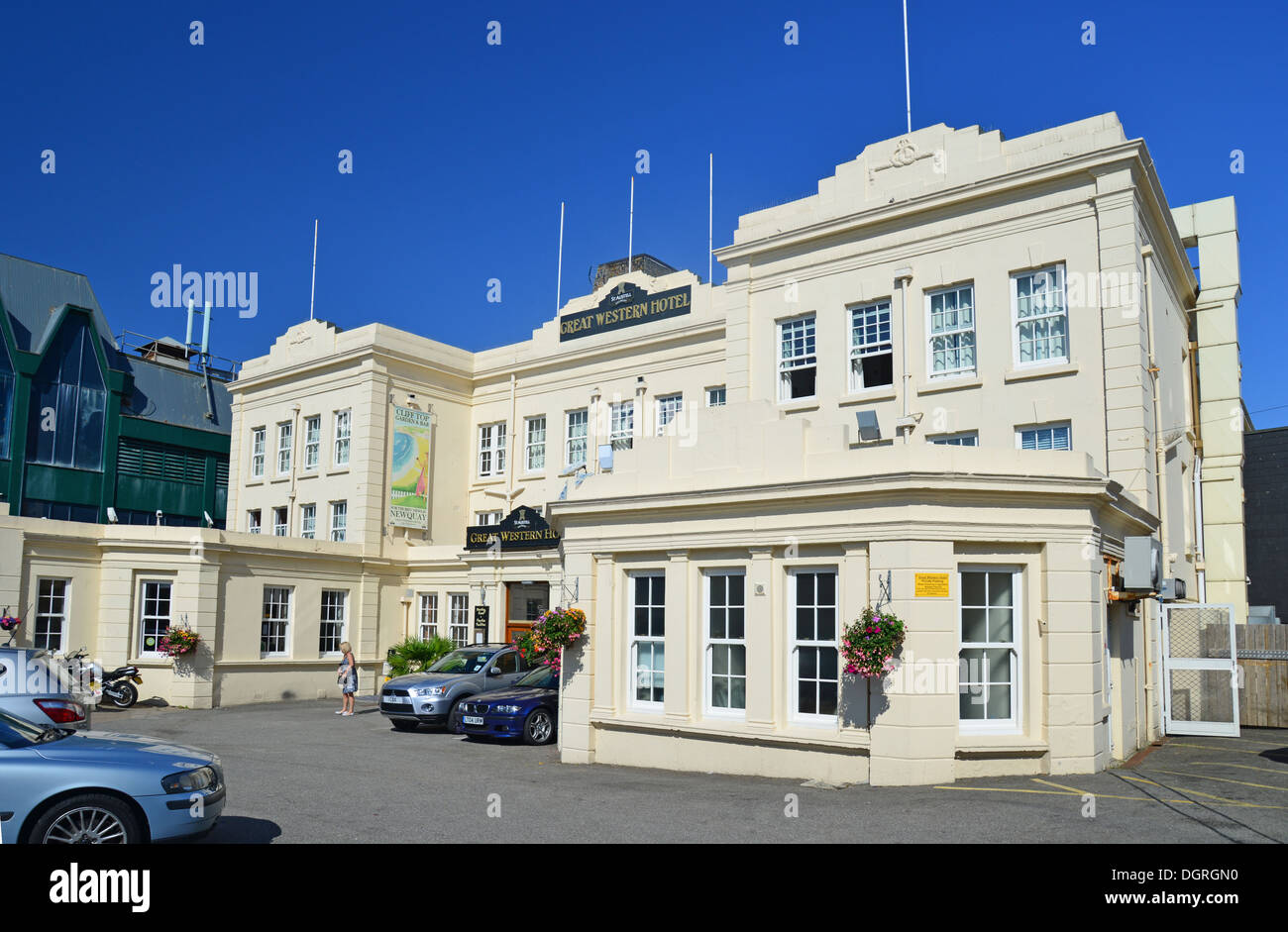 Great Western Hotel, Cliff Road, Newquay, Cornwall, Angleterre, Royaume-Uni Banque D'Images