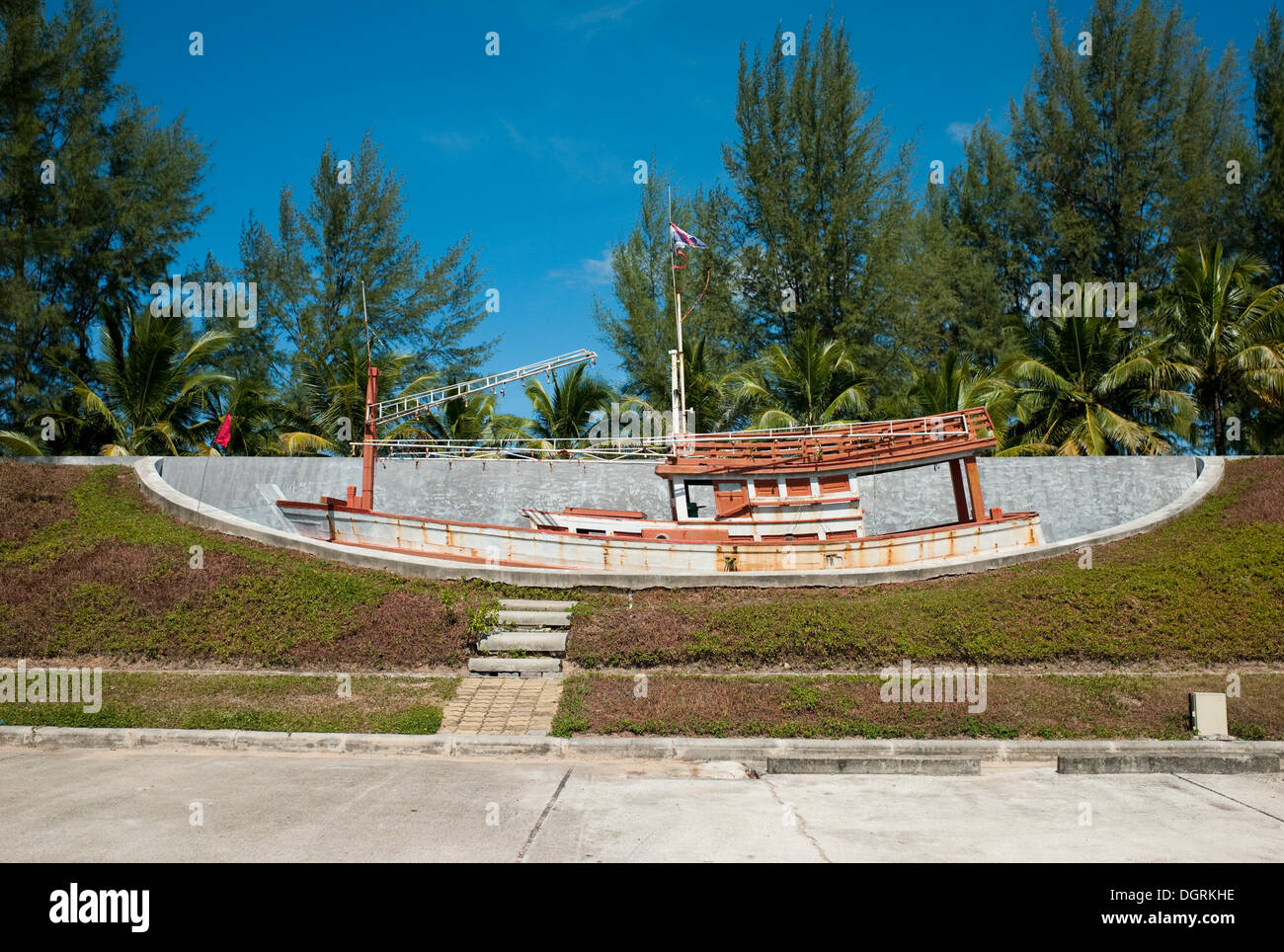 Ban Nam Khem Tsunami Memorial Centre, Bang Muang, Takua Pa, Phang-nga, mémorial aux victimes du tsunami du 26 décembre 2004, la Thaïlande Banque D'Images