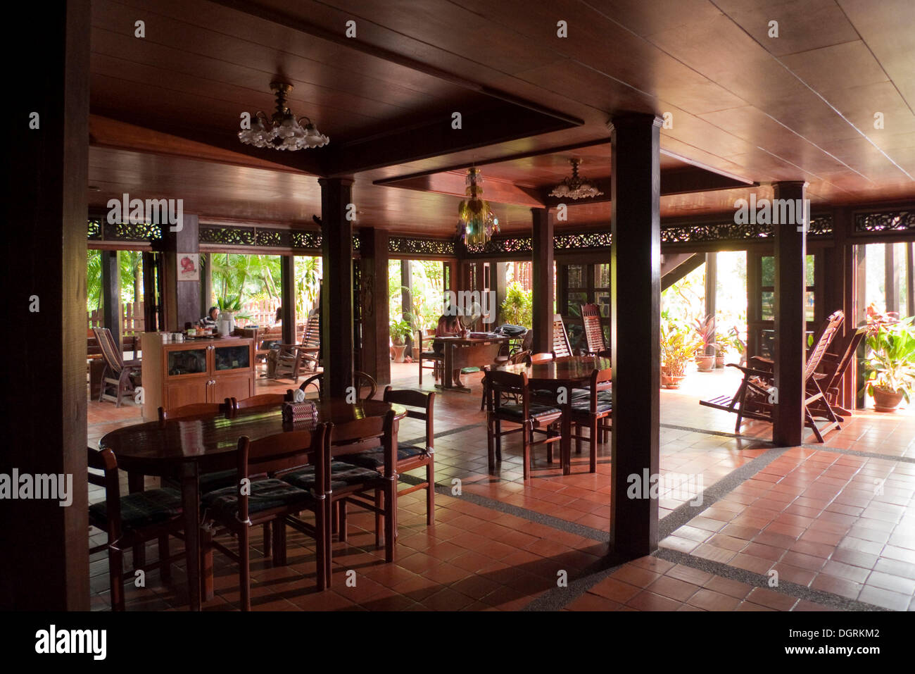 Le Thai House, hôtel et école de cuisine traditionnelle thaïlandaise, Bangkok, Thailande, Asie Banque D'Images