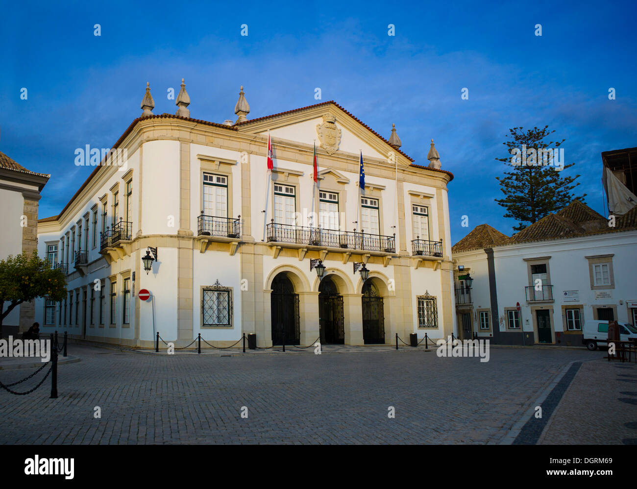 Hôtel de ville, Vieille Ville, Faro, Algarve, Portugal Banque D'Images