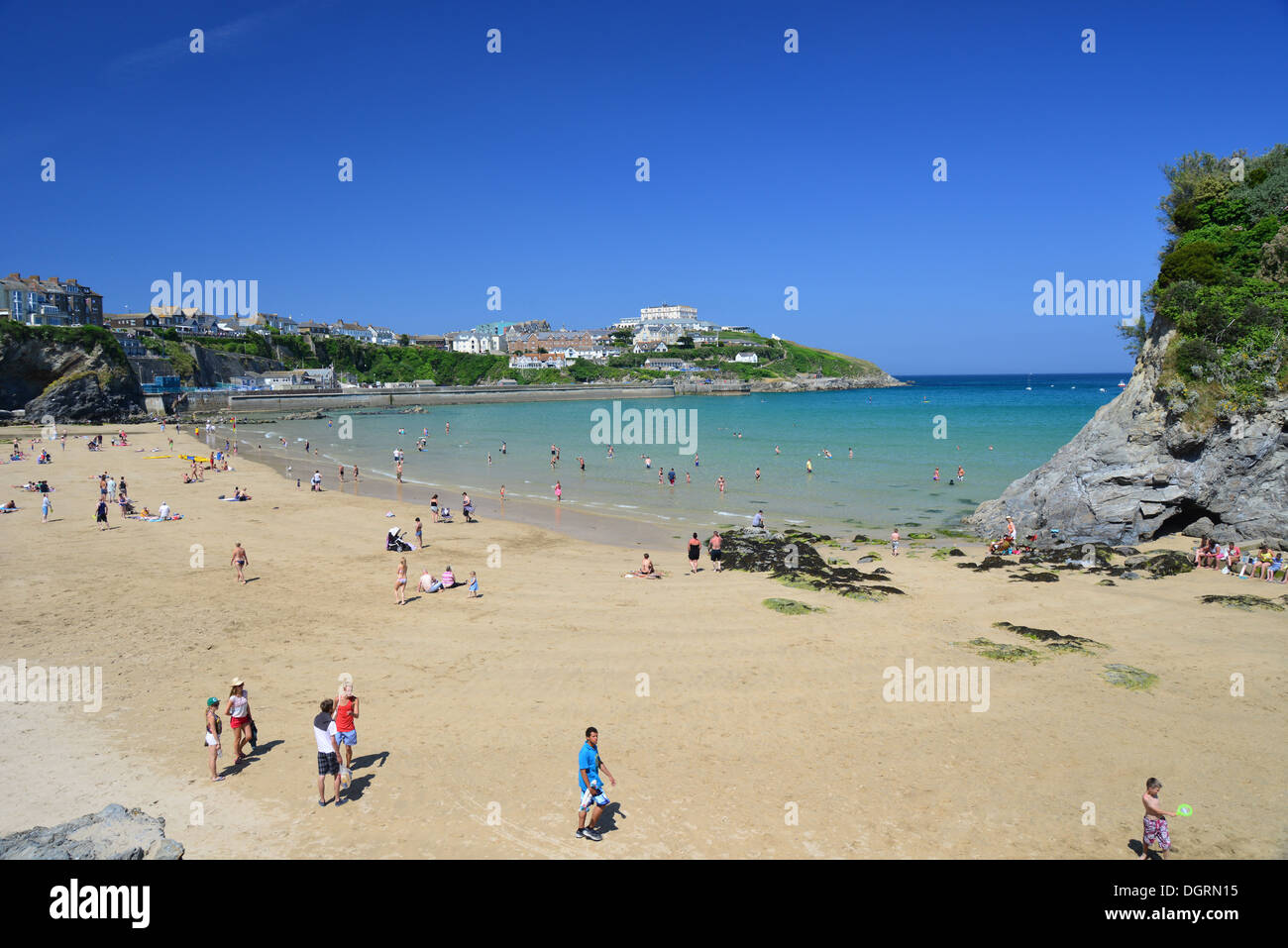 Plage de Towan, Newquay, Cornwall, Angleterre, Royaume-Uni Banque D'Images