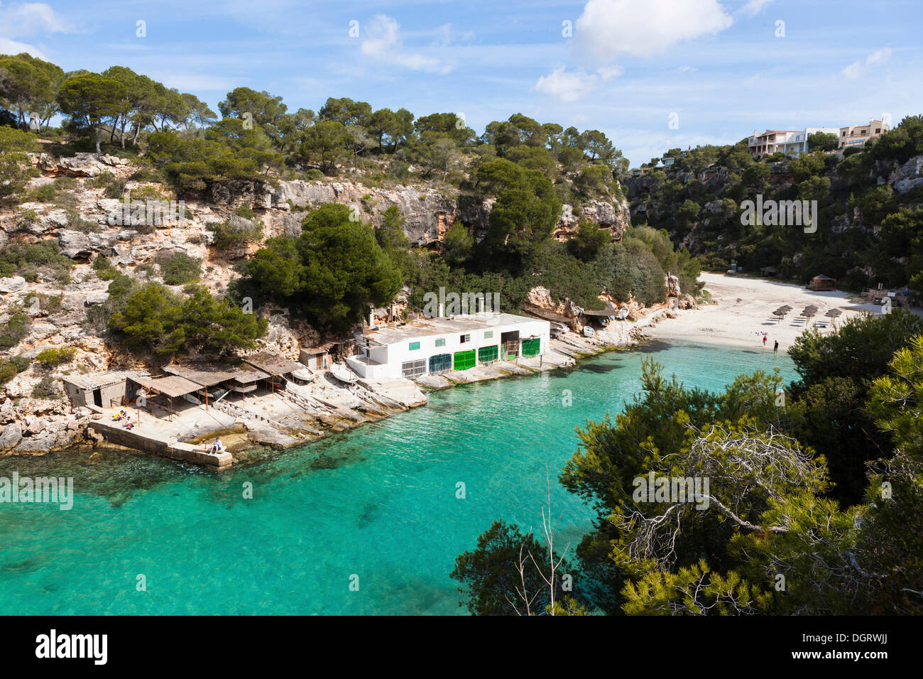 La baie de Cala Pi, Côte Sud, Mallorca, Majorque, Îles Baléares, Mer Méditerranée, Espagne, Europe Banque D'Images