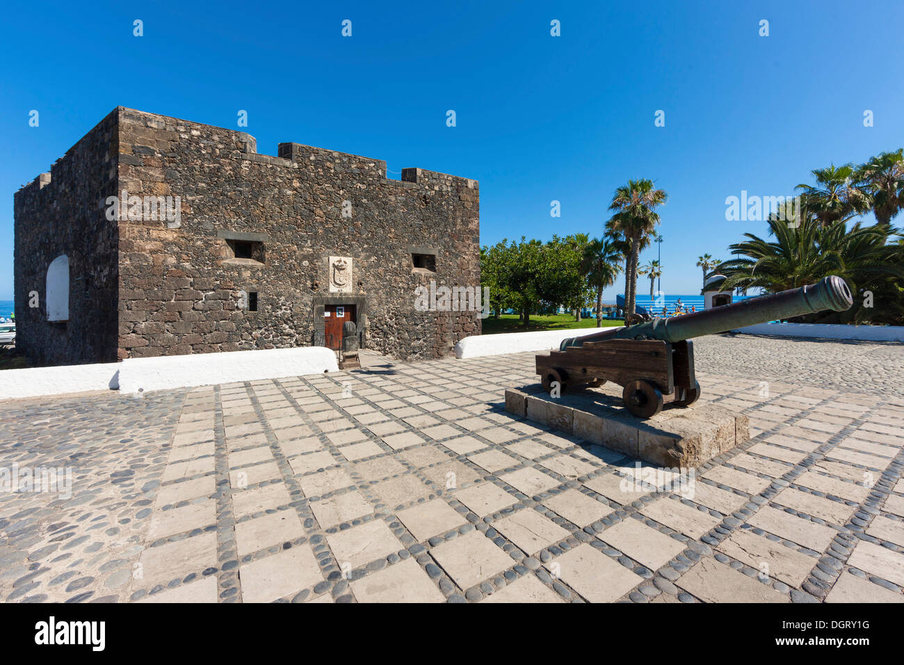 Forteresse Castillo San Felipe à Playa Jardin, Puerto de la Cruz, Tenerife, Canaries, Espagne Banque D'Images