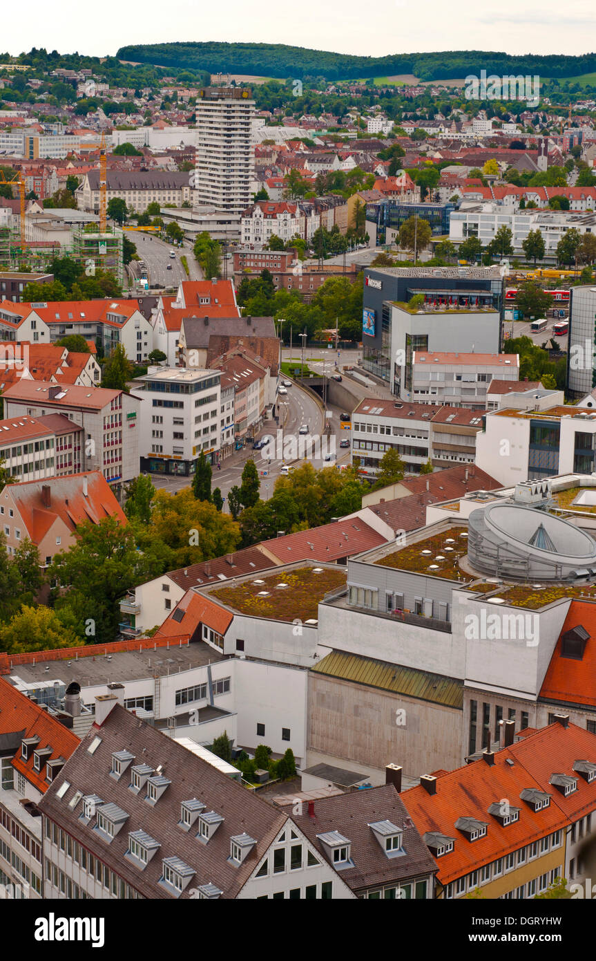 Vue d'Ulm comme vu de Ulm, Ulm, Bade-Wurtemberg Banque D'Images