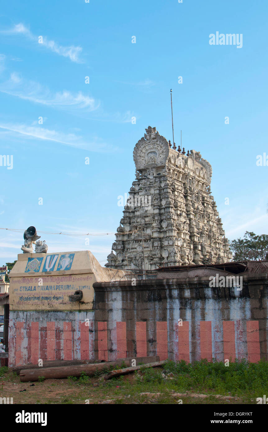 Temple de Mahabalipuram, Mamallapuram, Mahabalipuram, Tamil Nadu, Inde Banque D'Images