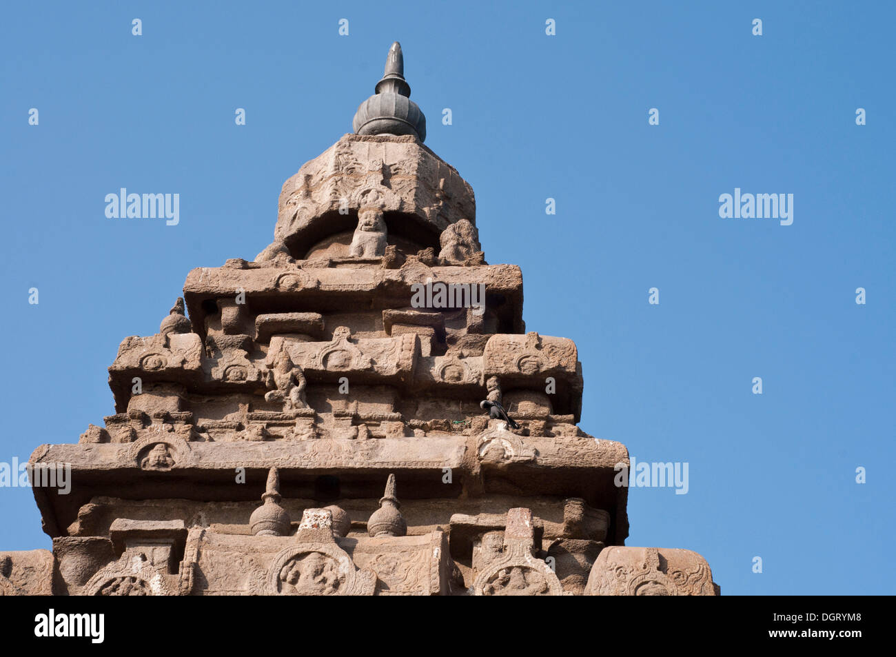 Shore Temple de Mahabalipuram, Mamallapuram, Mahabalipuram, Tamil Nadu, Inde Banque D'Images