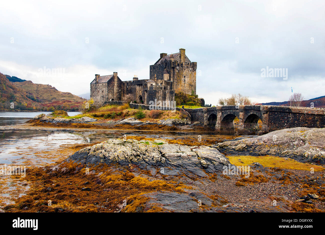 Le Château d'Eilean Donan, Ecosse, Royaume-Uni, Europe Banque D'Images