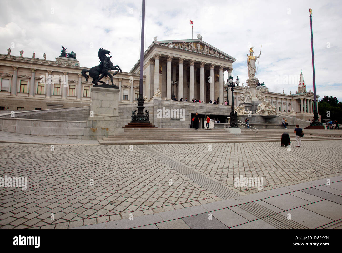 Le parlement avec Pallas Athena, Vienne, Autriche, Europe Banque D'Images