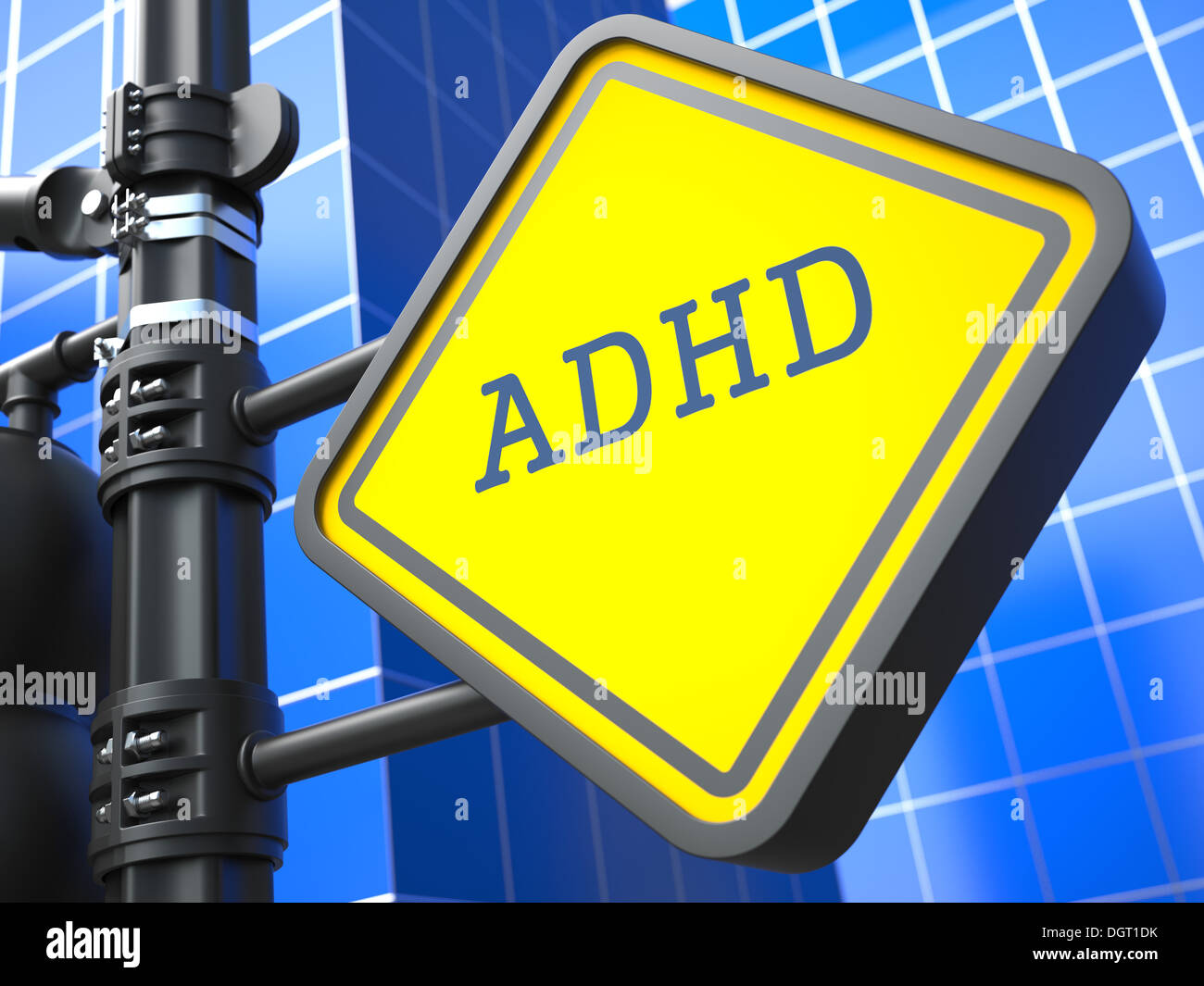 Concept médical. Signalisation d'ADHD. Banque D'Images