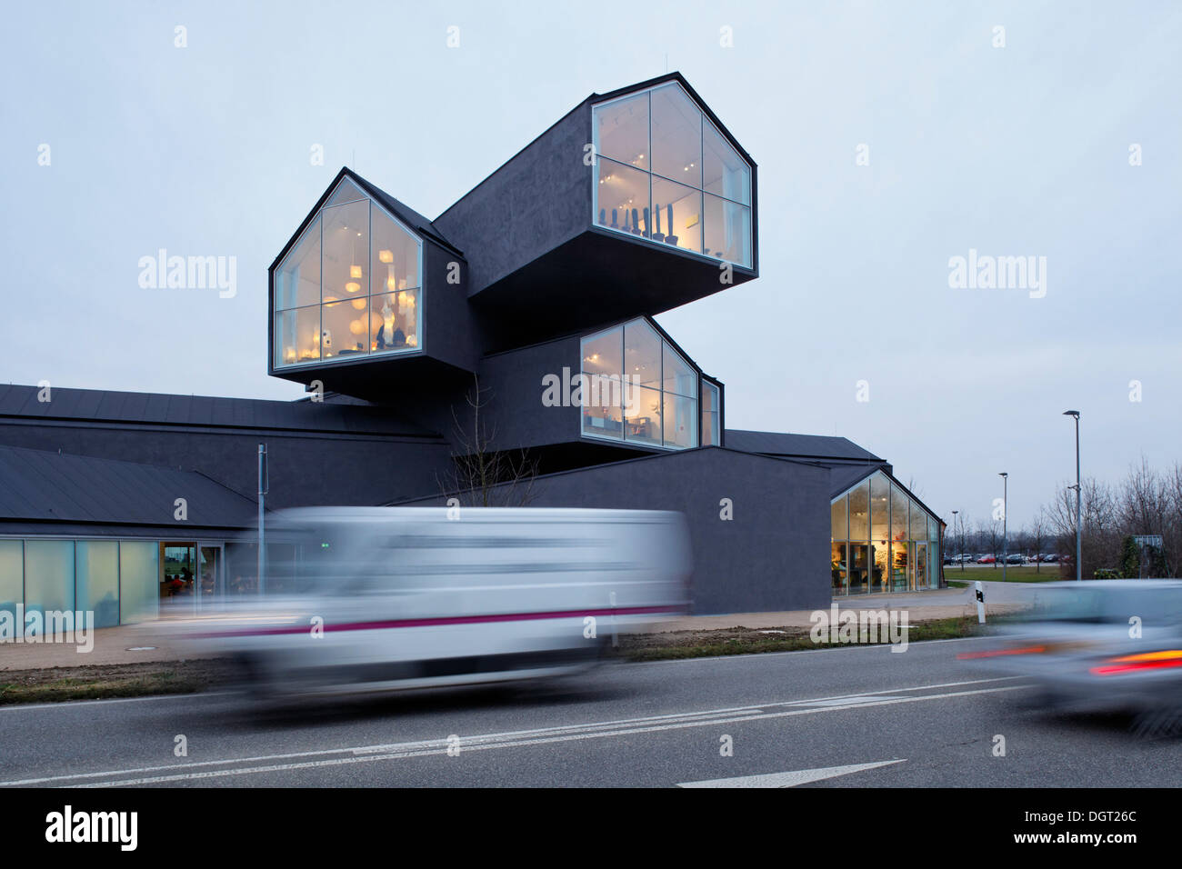 Vitra Haus construction, par Herzog & de Meuron, par excès de trafic, parc architectural de la société Vitra, Weil am Rhein Banque D'Images