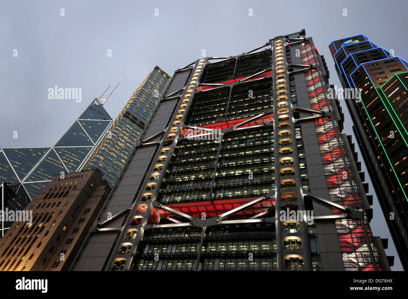 Bâtiment principal de la banque HSBC, l'architecture moderne par l'architecte Sir Norman Foster à Statue Square, Chung Wan, Central District Banque D'Images