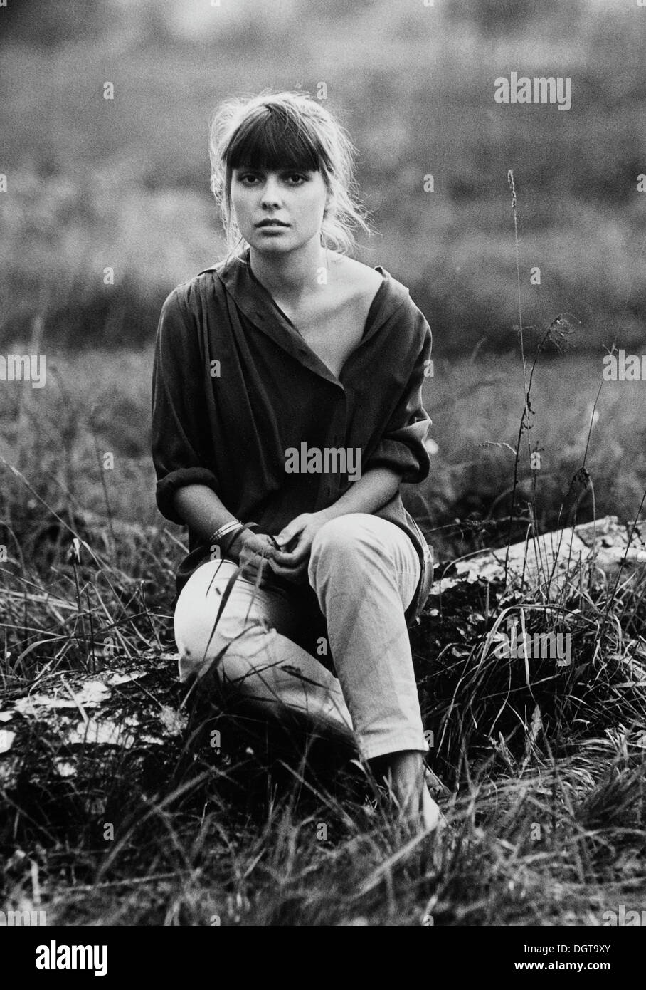Jeune femme, est de l'Allemagne, République démocratique allemande, RDA, sur 1984 Banque D'Images