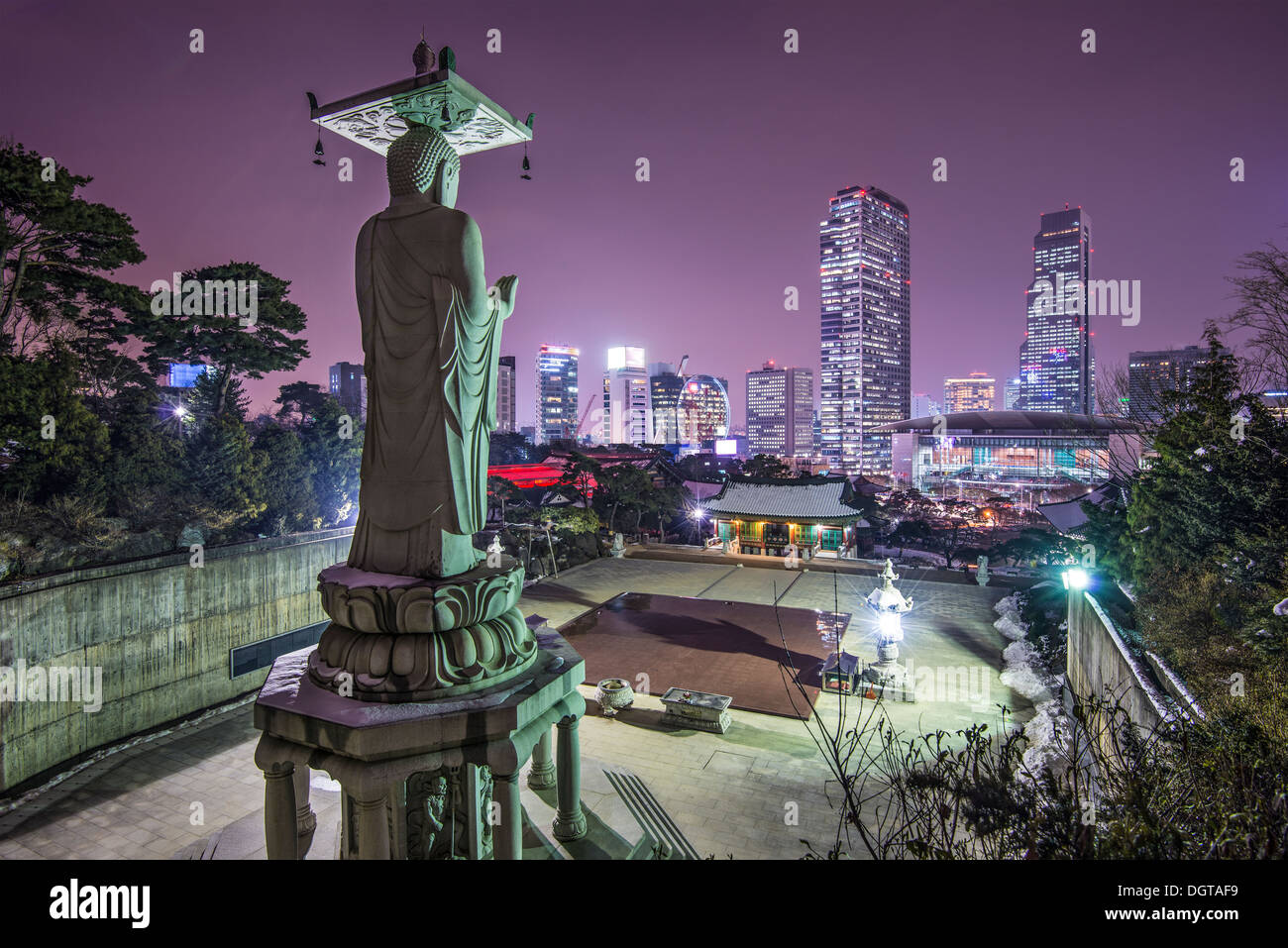 Séoul, Corée du Sud du Temple de Bongeunsa. Banque D'Images