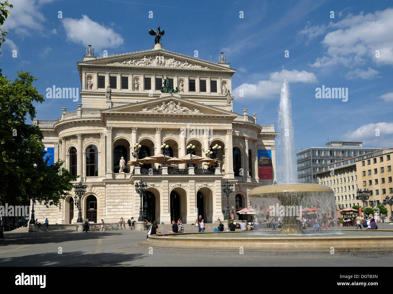 Alte Oper, l'ancien opéra, Operaplatz square, Frankfurt am Main, Hesse Banque D'Images