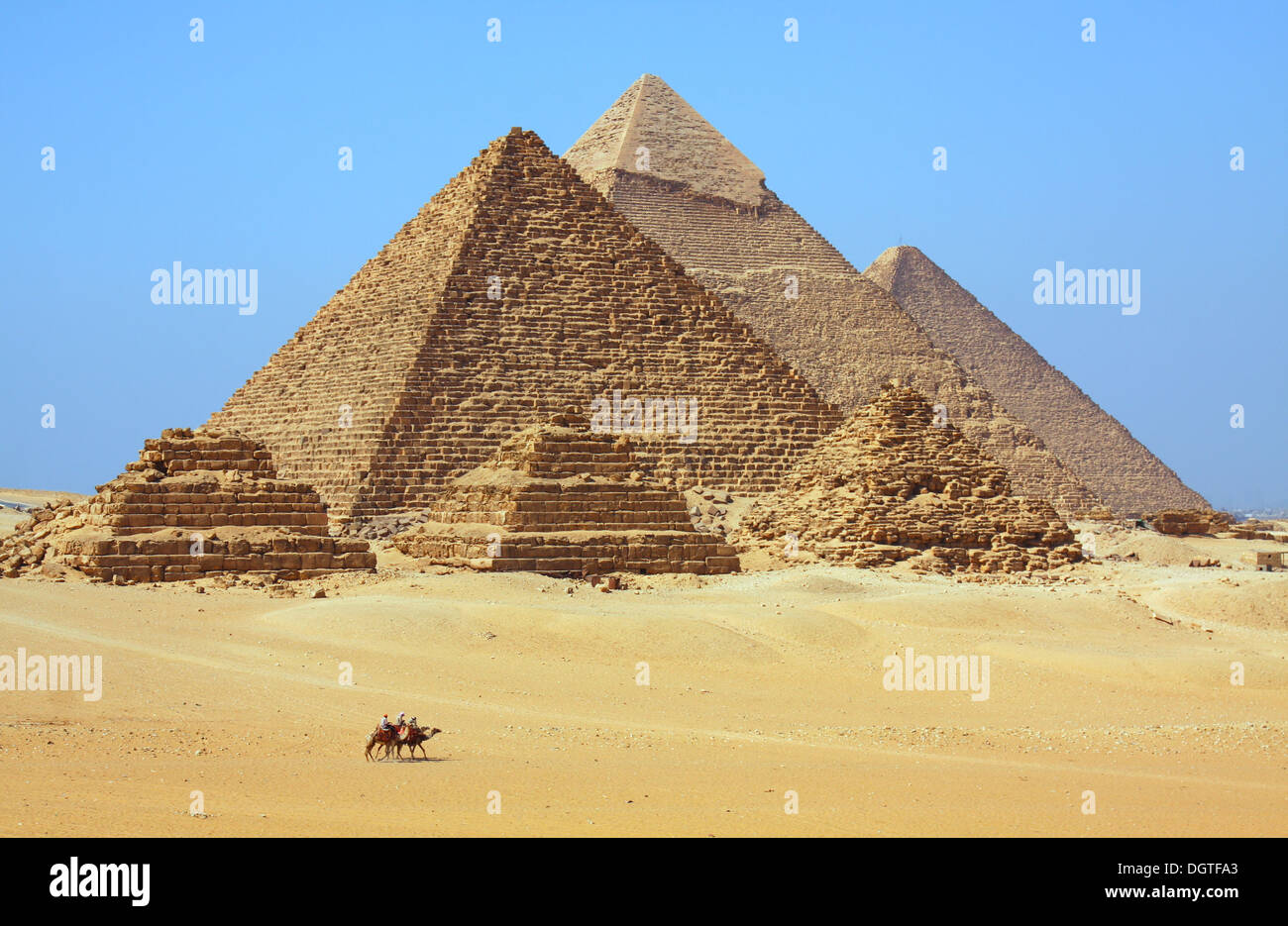 Les pyramides de Gizeh en Egypte Banque D'Images