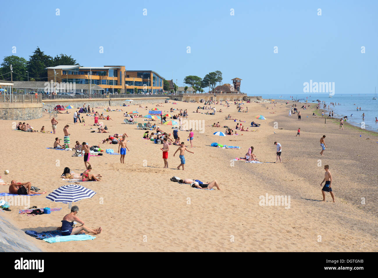 Plage d'Exmouth, Exmouth, Devon, Angleterre, Royaume-Uni Banque D'Images