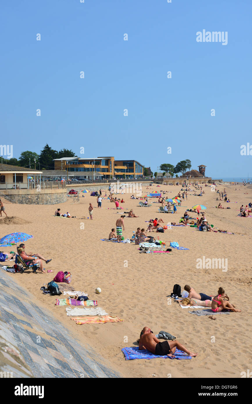 Plage d'Exmouth, Exmouth, Devon, Angleterre, Royaume-Uni Banque D'Images