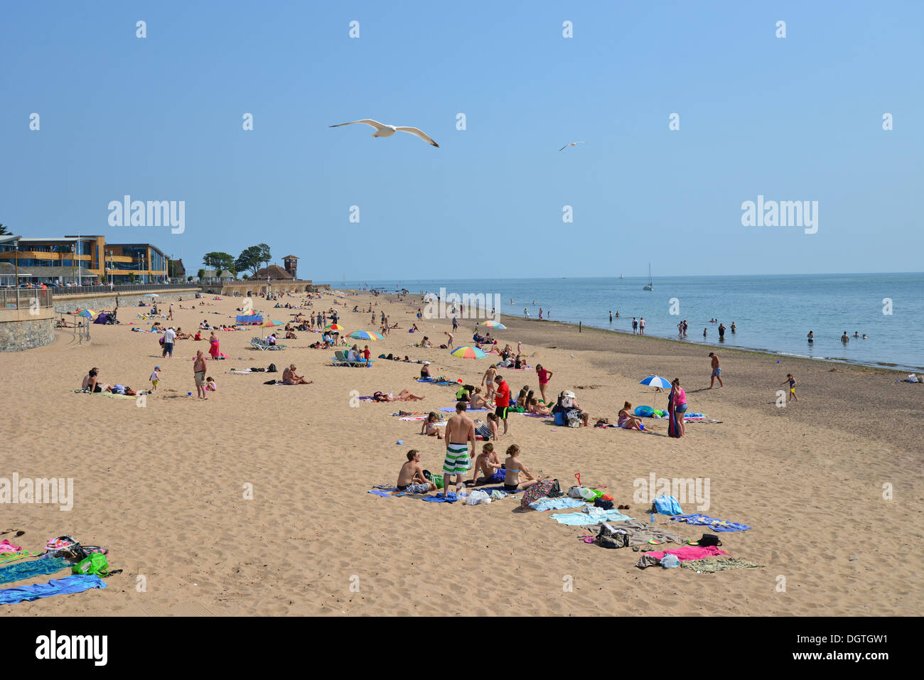 Plage d'Exmouth, Exmouth, Devon, Angleterre, Royaume-Uni Banque D'Images