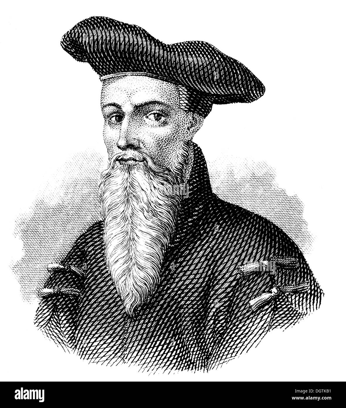 Johann Fust ou Faust, ch. 1400 - 1466, une imprimante allemand Banque D'Images